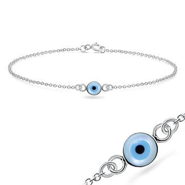Evil Eye Round Shape Silver Bracelet BRS-201